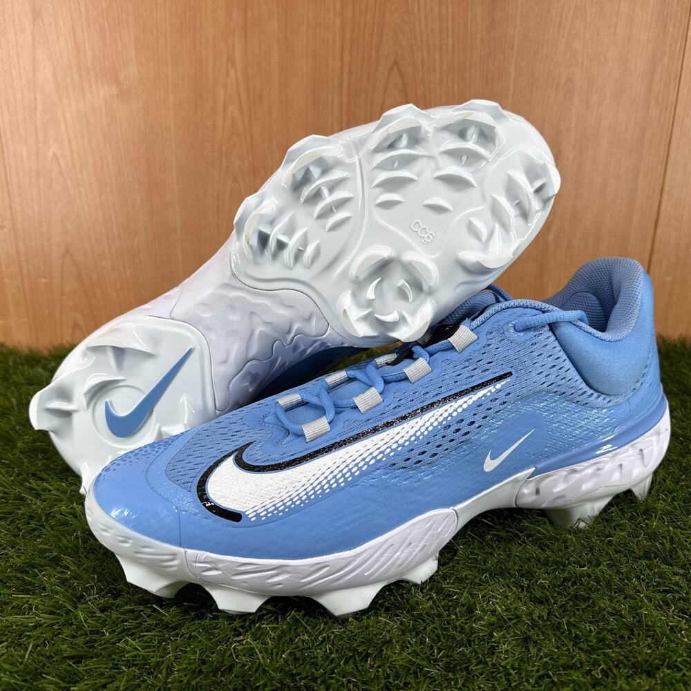Nike Alpha Huarache Elite 4 Low MCS UNC Blue Baseball Cleats FN7221-403 Size 15